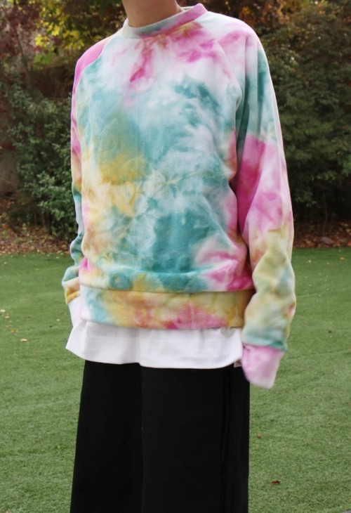 marbling fleece sweatshirt