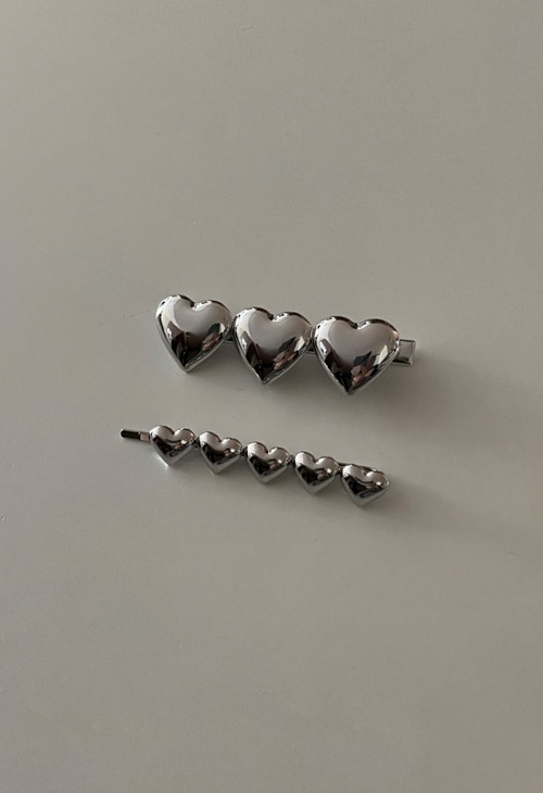 heart clip + heart  fine pin set