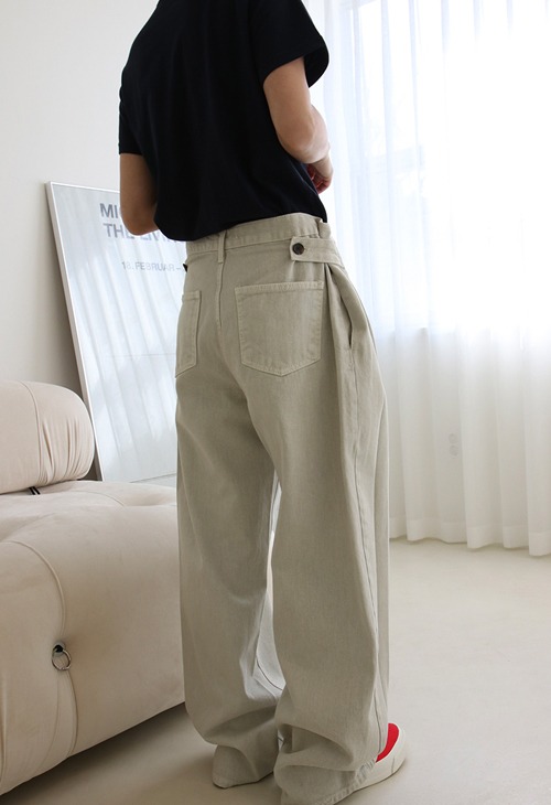 creamy dyeing wide pants