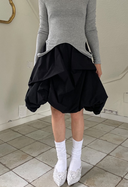 drape balloon skirt