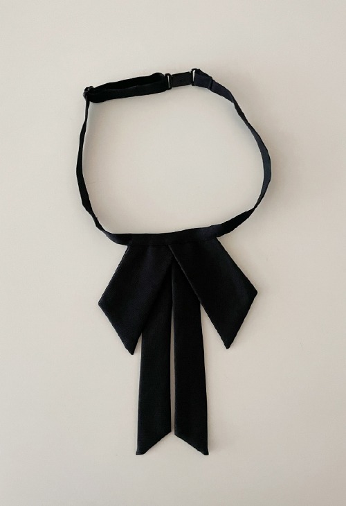 black ribbon tie